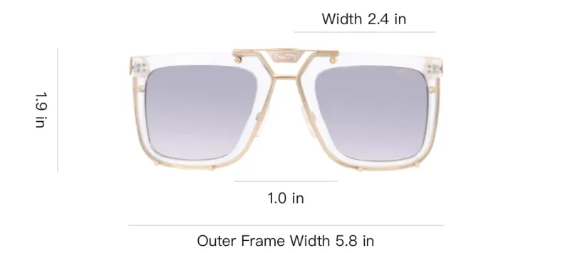 CAZAL Stainless Steel Aviator Sunglasses Unisex White-3