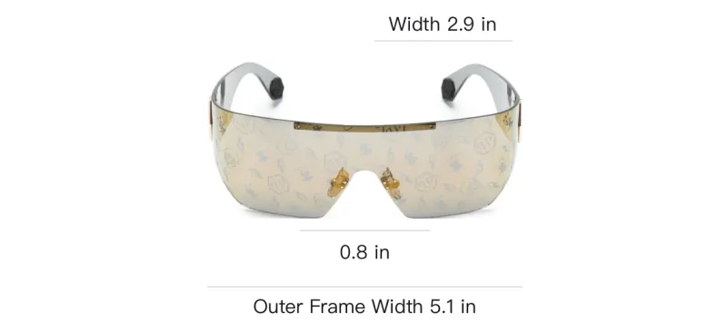 PHILIPP PLEIN Monogram-decal Shield Sunglasses-2