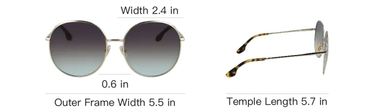 Victoria Beckham Round Sunglasses Unisex Gray-8