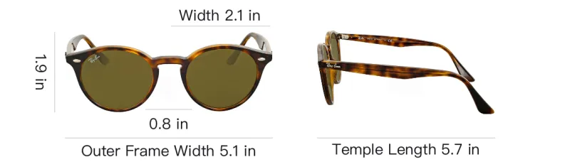 RayBan Acetate Round Sunglasses Unisex Tortoiseshell-3
