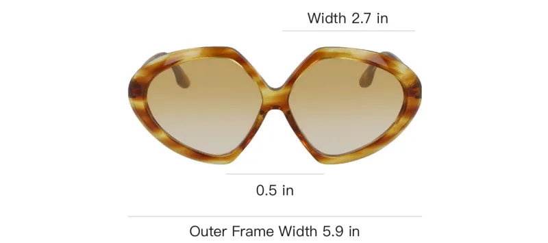 Victoria Beckham Irregular Shape Sunglasses Women's Tortoiseshell-3