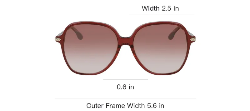 Victoria Beckham Irregular Shape Sunglasses Women's Red Brown-3