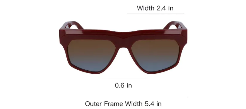 Victoria Beckham Irregular Shape Sunglasses Women's Red-3