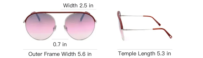 TOD'S Browline Sunglasses Unisex Red-3