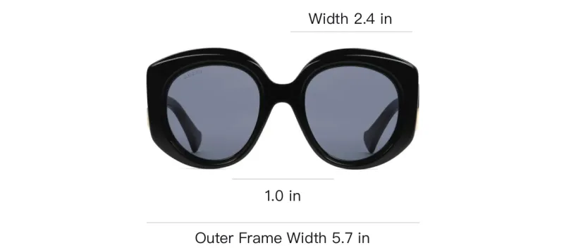 GUCCI Logo Plaque Round Frame Sunglasses-2