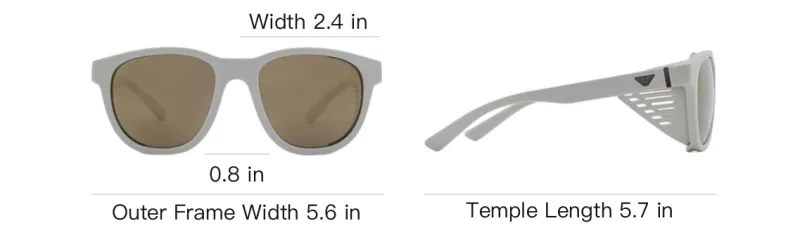 EMPORIO ARMANI Irregular Shape Sunglasses Men's Gray-3