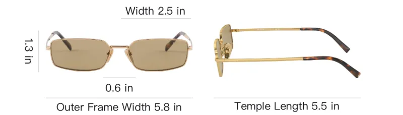 PRADA Thin Rectangle frame Sunglasses-3