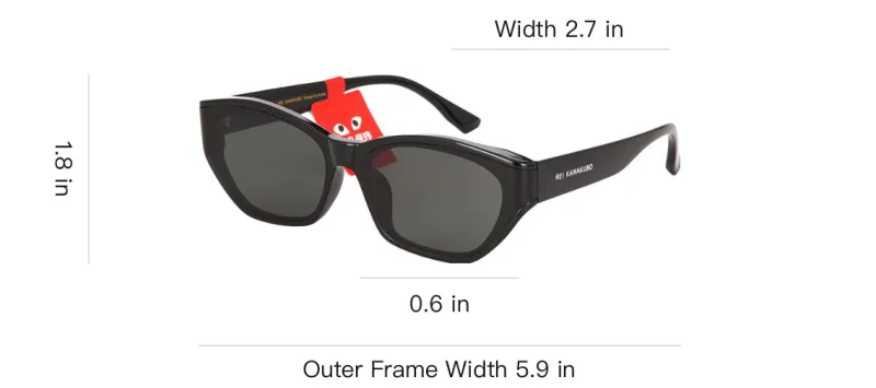 CDG Play Plate Frame Cat Eye Sunglasses Women's Black Transparent-1