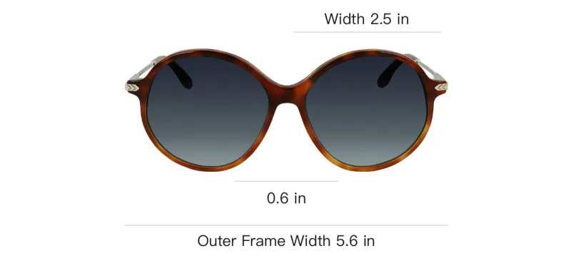 Victoria Beckham Round Sunglasses Women's Tortoiseshell-3