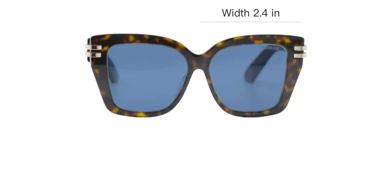 DIOR Plate Frame Square Sunglasses Unisex Tortoiseshell-3