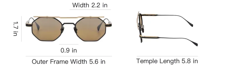 Yohji Yamamoto Titanium Aviator Sunglasses Unisex Multicolor-1
