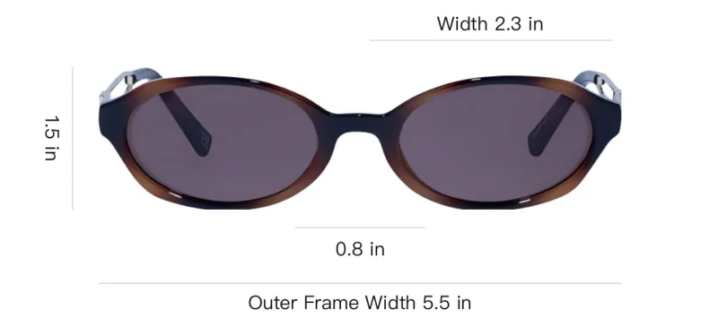 Le Specs Polycarbonate Metal Oval Sunglasses Unisex Black Brown-3