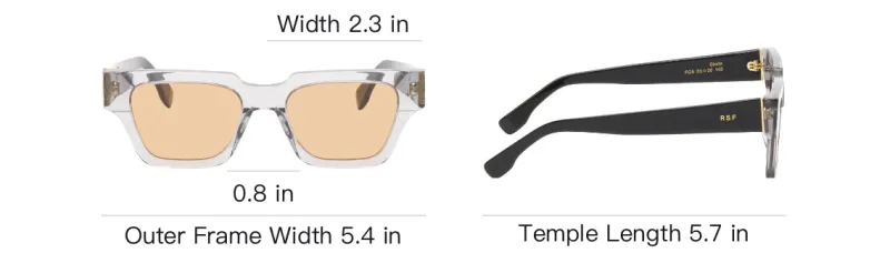 Retrosuperfuture Acetate Square Sunglasses Men's Transparent-3