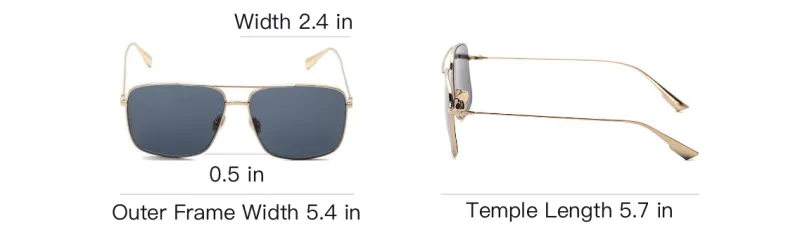 DIOR Metal Aviator Sunglasses Women's Gold-3