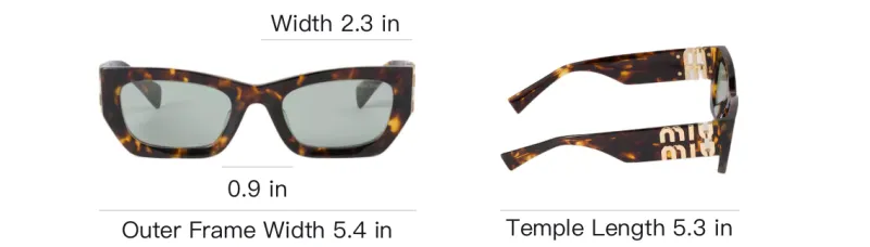 MIU MIU Acetate Rectangular Sunglasses Women's Tortoiseshell-5