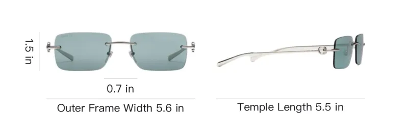 GUCCI Rectangle Frame Sunglasses-2