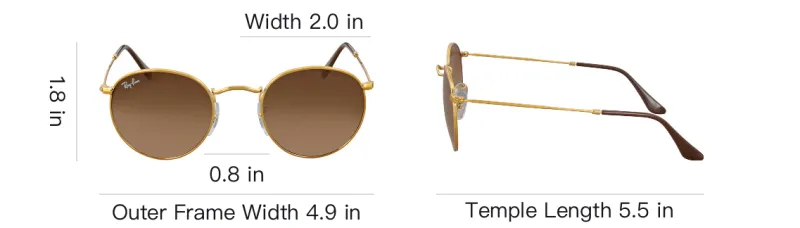 RayBan Oval Sunglasses Men's Brass-3