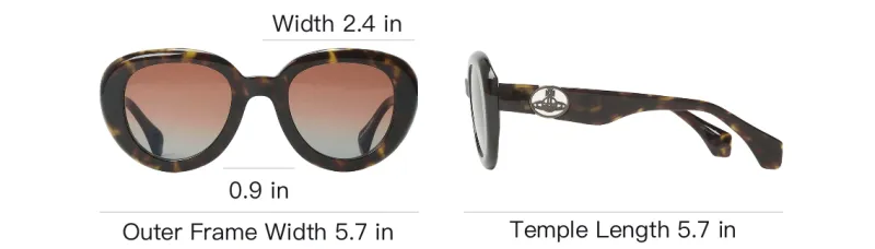 Vivienne Westwood Plastic Irregular Shape Sunglasses Men's Tortoiseshell-3