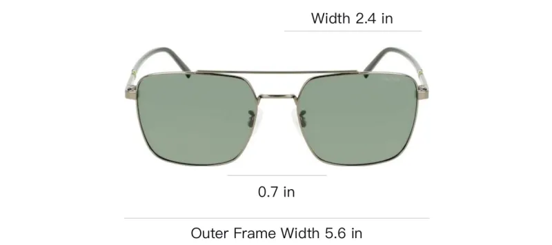 NAUTICA Metal Square Sunglasses Unisex Silver-3