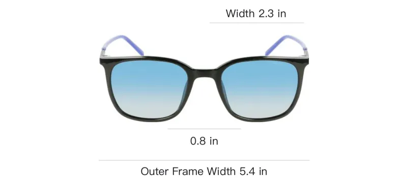 NAUTICA Metal Square Sunglasses Unisex Black-3