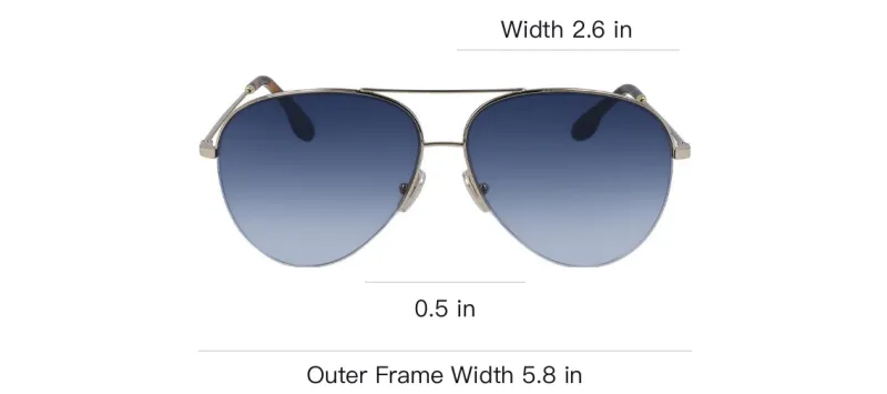 Victoria Beckham Aviator Sunglasses Women's Gold-2