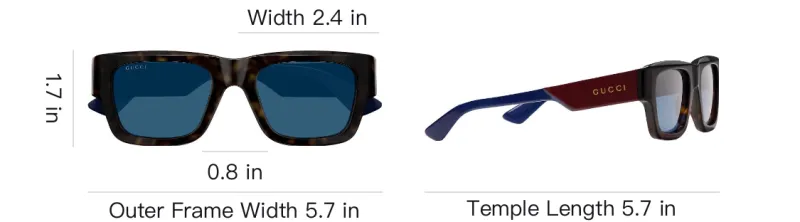 GUCCI Rectangle Sunglasses-3