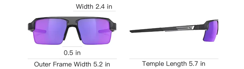 RUDY PROJECT TR/Memory Plastic TR90 Irregular Shape Sunglasses Unisex Gray-3