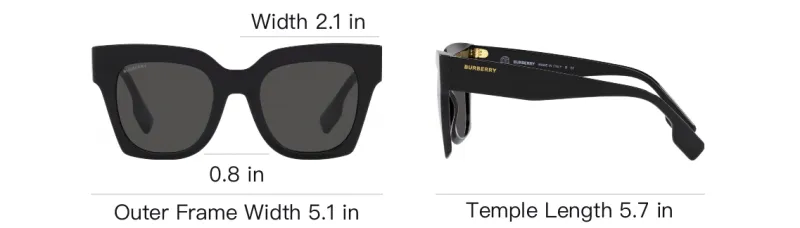 Burberry Plastic Butterfly Sunglasses Women's Black-3