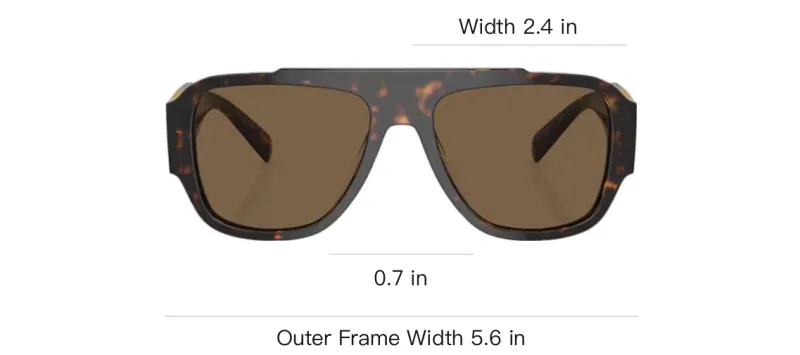 VERSACE Oversize Frame Sunglasses-5