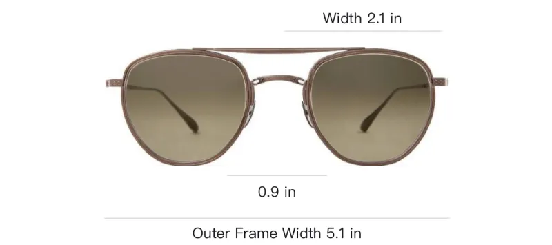 Mr. Leight Titanium Aviator Sunglasses Unisex Yellow-3