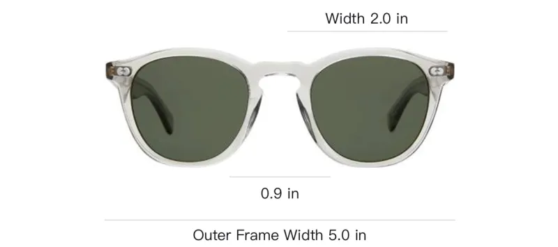 GARRETT LEIGHT Plate Oval Sun Glasses Unisex-2