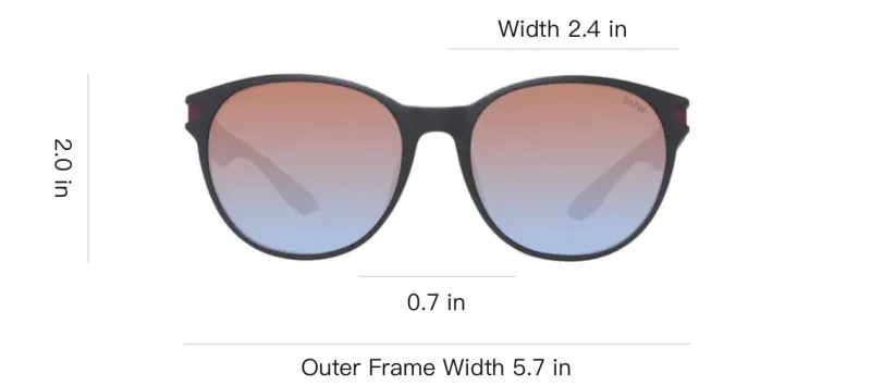 BMW Plastic Round Sunglasses Men's Brown-3
