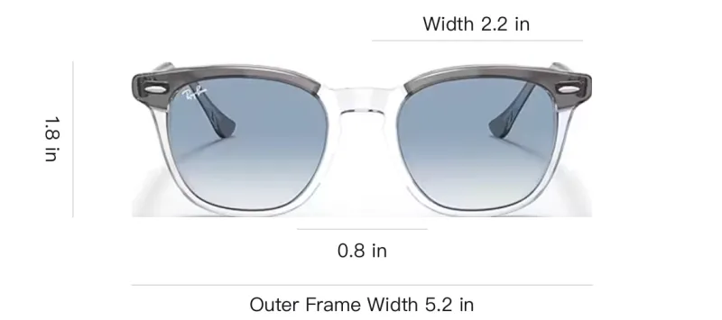 RayBan Acetate Rectangular Sunglasses Men's Gray-3