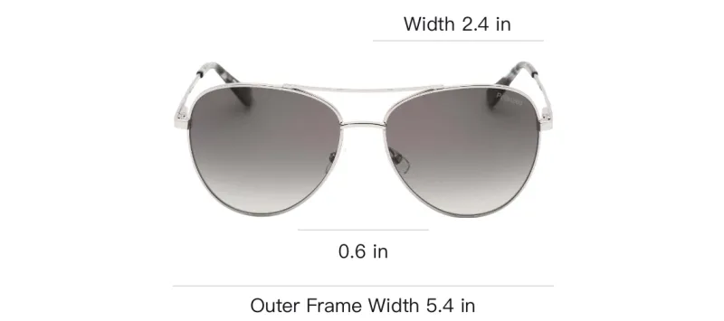 BANANA REPUBLIC Metal Aviator Sunglasses Women's Silver-2