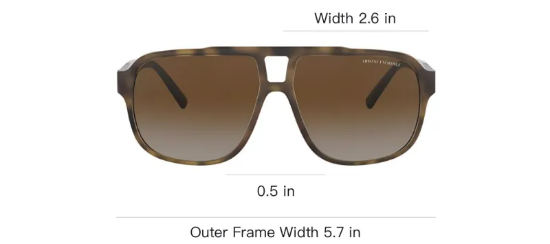 ARMANI EXCHANGEAE Plastic Aviator Sunglasses Men's Matte Havana Brown-1