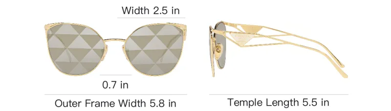 PRADA Sunglasses Women's Gold-3