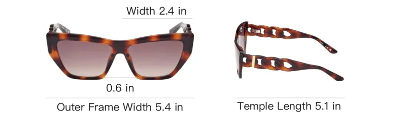 GUESS Injection Square Sunglasses Women's Tortoiseshell-3