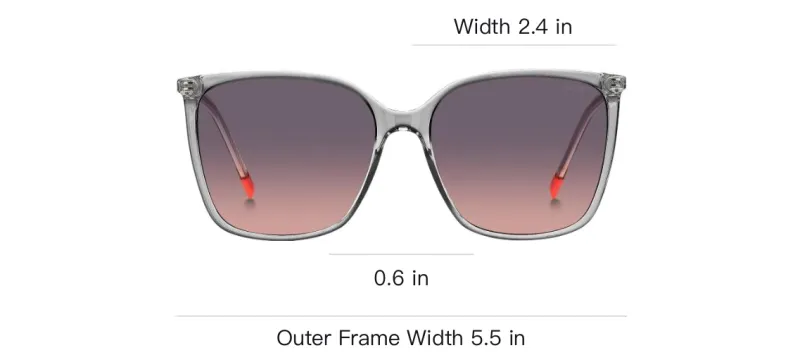 HUGO BOSS Square Sunglasses Women's Gray-2