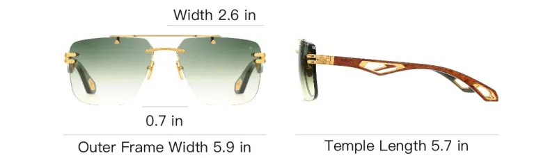 Maybach Aviator Sunglasses Unisex Multicolor-3