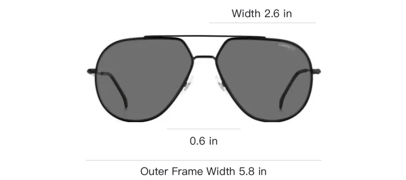 CARRERA Metal Aviator Sunglasses Men's Black-3