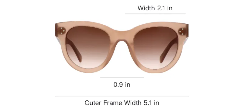 CELINE Acetate Irregular Shape Sunglasses Women's Umber-3