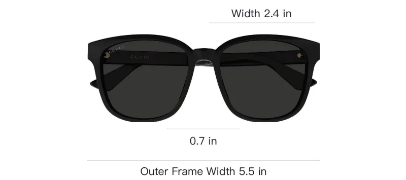 GUCCI Injection Molded Injection Molded Butterfly Sunglasses Men's Black-2
