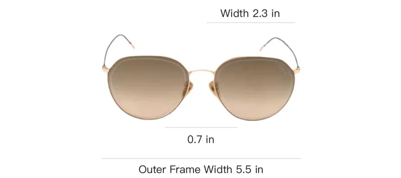 Levi's Alloy Oval Sunglasses Unisex Gold-3