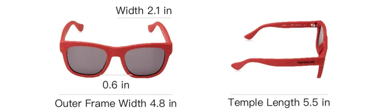 Havaianas Plastic Acetate Irregular Shape Sunglasses Unisex Red-4