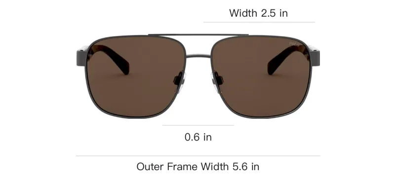 Polo Ralph Lauren Aviator Sunglasses Unisex Brown-2