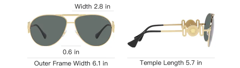 VERSACE Aviator Sunglasses-4