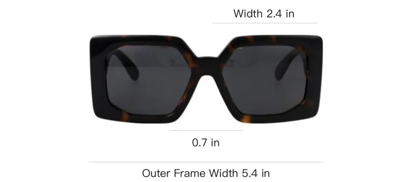 VERSACE Plastic Square Sunglasses Women's Tortoiseshell-2