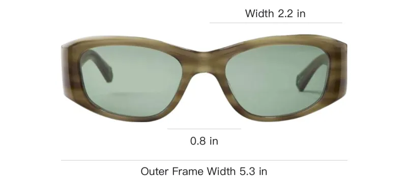 Mr. Leight Acetate Oval Sunglasses Men's Green-2