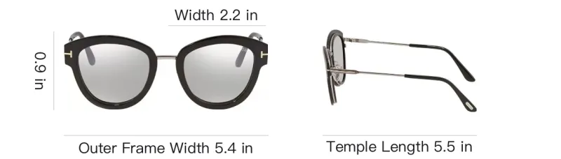 TOM FORD Metal Irregular Shape Sunglasses Women's Black-4