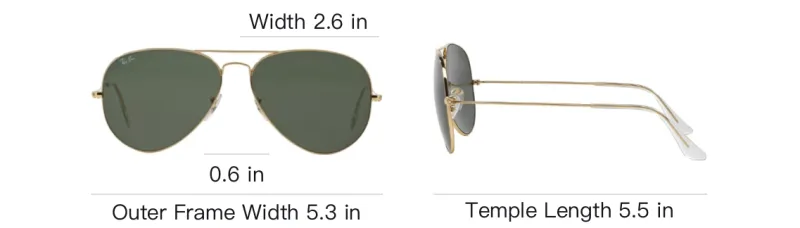 Ray Ban RB3025 Aviator Sunglasses-3